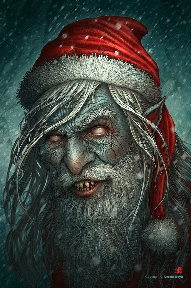 buen santa contra malos niños